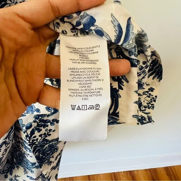 Anthropologie Maeve The Somerset Maxi Dress Ivory Printed Size Medium